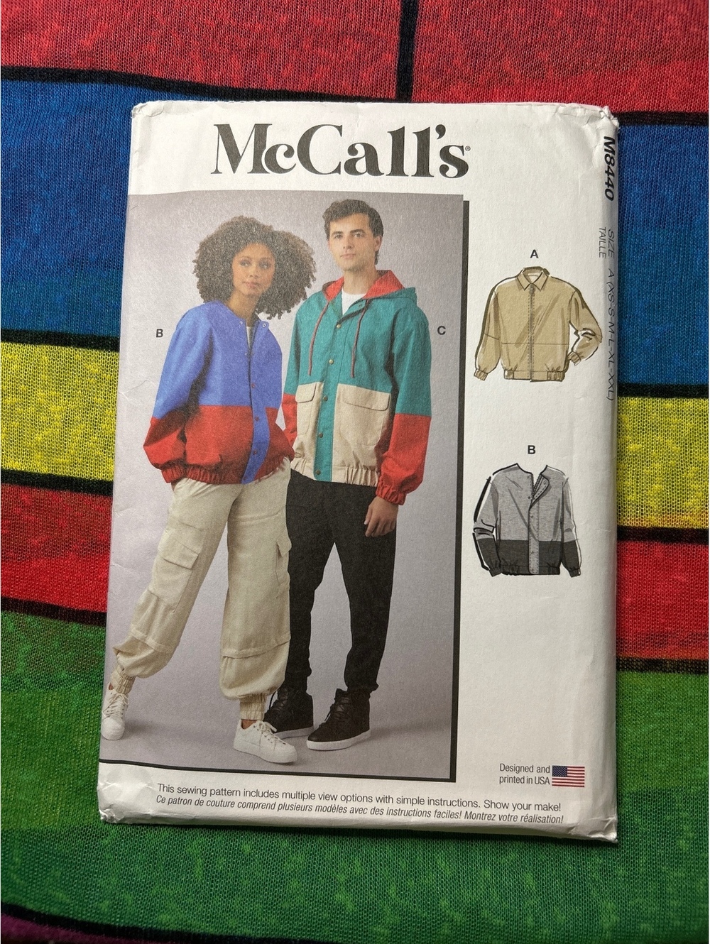 McCall's M8440 Unisex Windbreaker Jacket Sewing Pattern
